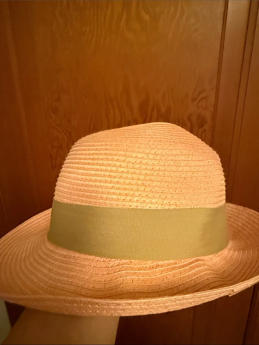 August Hats Pink Straw Cloche with Decorative Band